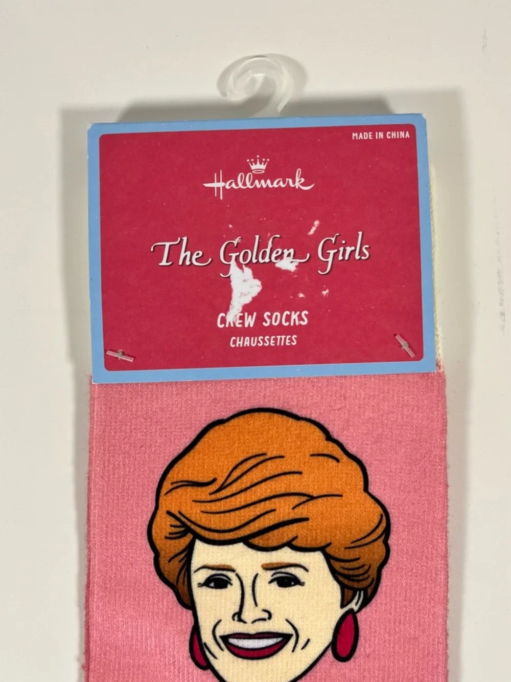 NWT Hallmark Blanche Golden Girls Don’t I Have a Cute Pair Socks Pink Leaf OS